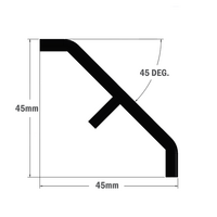 40-210-1 MODULAR SOLUTIONS ALUMINUM GUSSET 45MM X 45MM GRAY PLASTIC CAP COVER FOR 40-110-1, FOR A FINISHED APPEARANCE